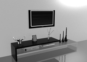 简易欧式电视柜组3dmax模型
