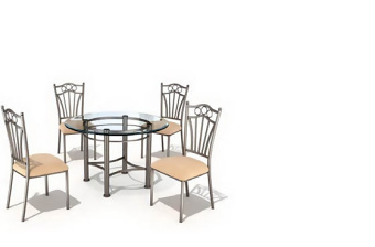 32-餐馆餐厅桌椅组合3DMAX模型素材（带材质）