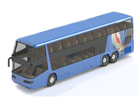3DMAX蓝色公交车模型