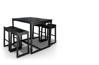 54-餐馆餐厅桌椅组合3DMAX模型素材（带材质）