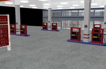 3dmax加油站模型图片