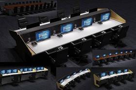 现代交通指挥中心办公桌椅组合3D模型下载 现代交通指挥中心办公桌椅组合3D模型下载