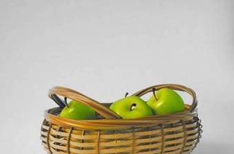 青苹果藤编篮子水果 苹果 模型 果盘3D模型下载 青苹果藤编篮子水果 苹果 模型 果盘3D模型下载