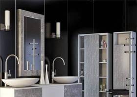 现代台盆卫浴柜架3D模型下载 现代台盆卫浴柜架3D模型下载