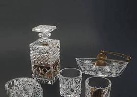 现代玻璃酒杯酒烟灰缸组合3d模型下载 现代玻璃酒杯酒烟灰缸组合3d模型下载