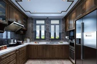 中式厨房橱柜3D模型下载 中式厨房橱柜3D模型下载