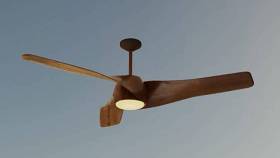 现代木质风扇造型吊灯3D模型下载 现代木质风扇造型吊灯3D模型下载