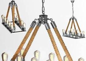 工业风麻绳吊灯3D模型下载 工业风麻绳吊灯3D模型下载