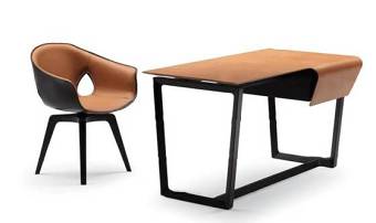 现代皮革铁艺书桌椅3D模型下载 现代皮革铁艺书桌椅3D模型下载