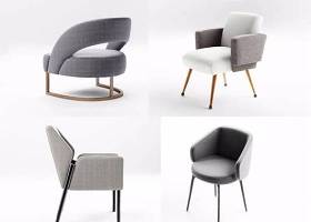 现代沙发椅子组合3D模型下载 现代沙发椅子组合3D模型下载