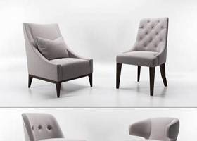 现代布艺休闲椅组合3D模型下载 现代布艺休闲椅组合3D模型下载