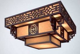 传统中式原木色木艺吸顶灯3D模型下载 传统中式原木色木艺吸顶灯3D模型下载