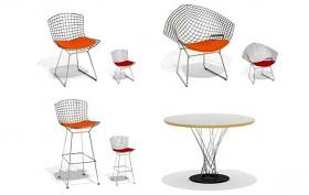 现代休闲单椅吧台椅桌子组合3d模型下载 现代休闲单椅吧台椅桌子组合3d模型下载