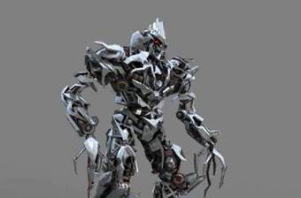 灰色铁艺玩具机器人3D模型下载 灰色铁艺玩具机器人3D模型下载