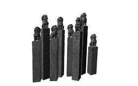 黑色石头柱子3D模型下载 黑色石头柱子3D模型下载