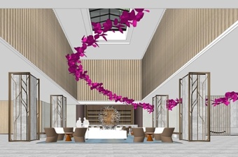 精品免费希尔顿酒店室内设计SU模型下载 精品免费希尔顿酒店室内设计SU模型下载