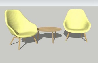 休闲椅子茶几组合su模型下载 休闲椅子茶几组合su模型下载