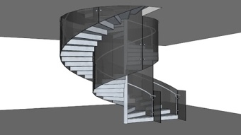 旋转楼梯 草图大师模型SU模型下载 旋转楼梯 草图大师模型SU模型下载