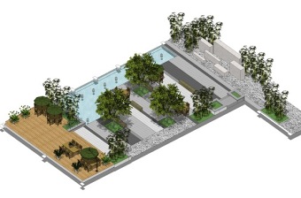 庭院景观SU模型下载 庭院景观SU模型下载