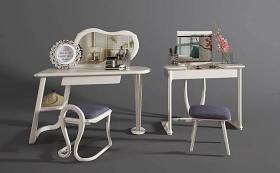 现代梳妆台凳子组合3D模型下载 现代梳妆台凳子组合3D模型下载