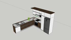 厨房橱柜模型SU模型下载 厨房橱柜模型SU模型下载
