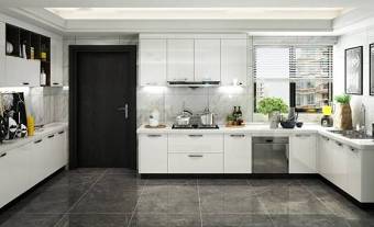 现代厨房橱柜组合3D模型下载 现代厨房橱柜组合3D模型下载