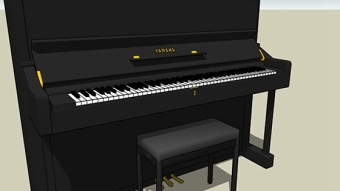 钢琴 草图大师模型SU模型下载 钢琴 草图大师模型SU模型下载
