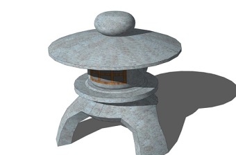 日式石灯笼SU模型下载 日式石灯笼SU模型下载