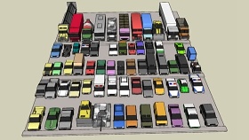 停车场 草图大师模型SU模型下载 停车场 草图大师模型SU模型下载
