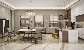 新中式简约餐厅敞开式厨房3D模型下载 新中式简约餐厅敞开式厨房3D模型下载