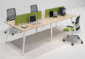现代四人位办公桌椅组合3D模型下载 现代四人位办公桌椅组合3D模型下载