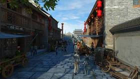 中式古香古色街道3d模型下载 中式古香古色街道3d模型下载