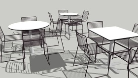 休闲桌椅组合 草图大师模型SU模型下载 休闲桌椅组合 草图大师模型SU模型下载