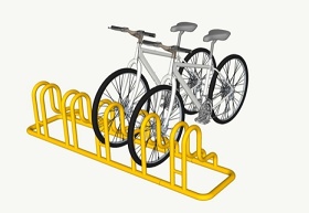 精品免费自行车停车架组合su模型下载 精品免费自行车停车架组合su模型下载