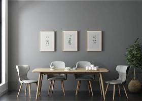 北欧餐桌椅挂画组合3d模型下载 北欧餐桌椅挂画组合3d模型下载