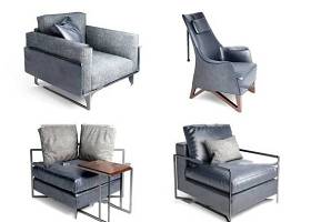 现代布艺单人沙发组合3D模型下载 现代布艺单人沙发组合3D模型下载