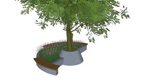 树池坐凳su模型下载 树池坐凳su模型下载