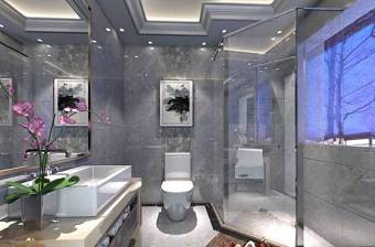 现代家居卫生间 洗手台 透明淋浴间 白色马桶3D模型下载 现代家居卫生间 洗手台 透明淋浴间 白色马桶3D模型下载