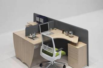 现代双人位办公桌椅组合3D模型下载 现代双人位办公桌椅组合3D模型下载