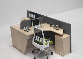 现代双人位办公桌椅组合3D模型下载 现代双人位办公桌椅组合3D模型下载
