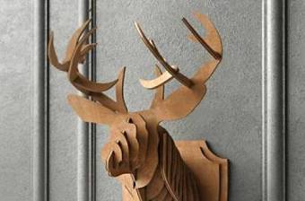 现代鹿头艺术品挂件3D模型下载 现代鹿头艺术品挂件3D模型下载