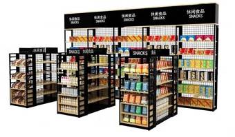 现代休闲零食超市货架组合3D模型下载 现代休闲零食超市货架组合3D模型下载