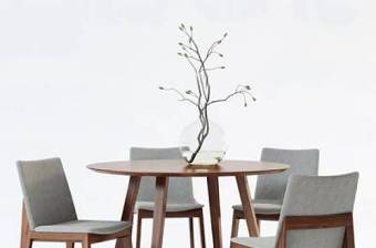 现代圆形餐桌椅组合3D模型下载 现代圆形餐桌椅组合3D模型下载