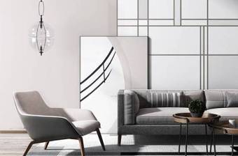 现代高级灰沙发沙发椅茶几组合3D模型下载 现代高级灰沙发沙发椅茶几组合3D模型下载