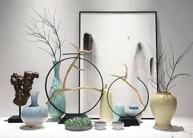 新中式陶瓷花瓶摆件组合3D模型 下载 新中式陶瓷花瓶摆件组合3D模型 下载