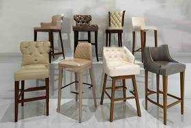 美式皮革吧台椅组合3D模型下载 美式皮革吧台椅组合3D模型下载