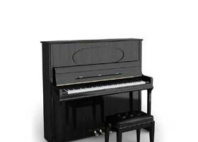 黑色木艺钢琴3D模型下载 黑色木艺钢琴3D模型下载
