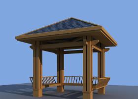 混搭木质 生态景观亭3D模型下载 混搭木质 生态景观亭3D模型下载