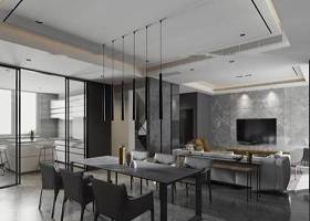 现代客厅餐厅空间3D模型下载 现代客厅餐厅空间3D模型下载