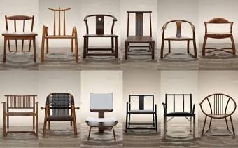 新中式实木单椅组合3D模型下载 新中式实木单椅组合3D模型下载
